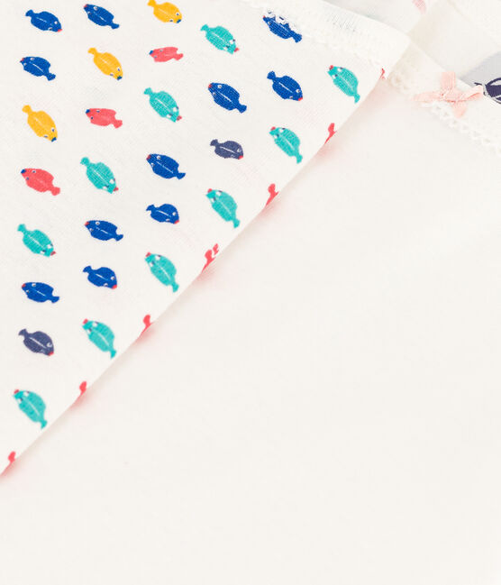 Juego de 2 camisetas de tirantes de algodón con animales marinos para niña variante 1