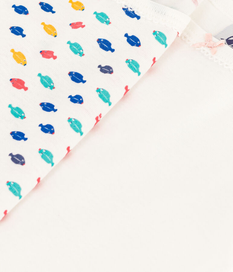 Juego de 2 camisetas de tirantes de algod&oacute;n con animales marinos para ni&ntilde;a multicolor