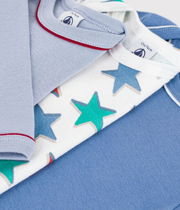 Juego de bodis de algod&oacute;n de manga larga con estampado de estrellas para beb&eacute; multicolor