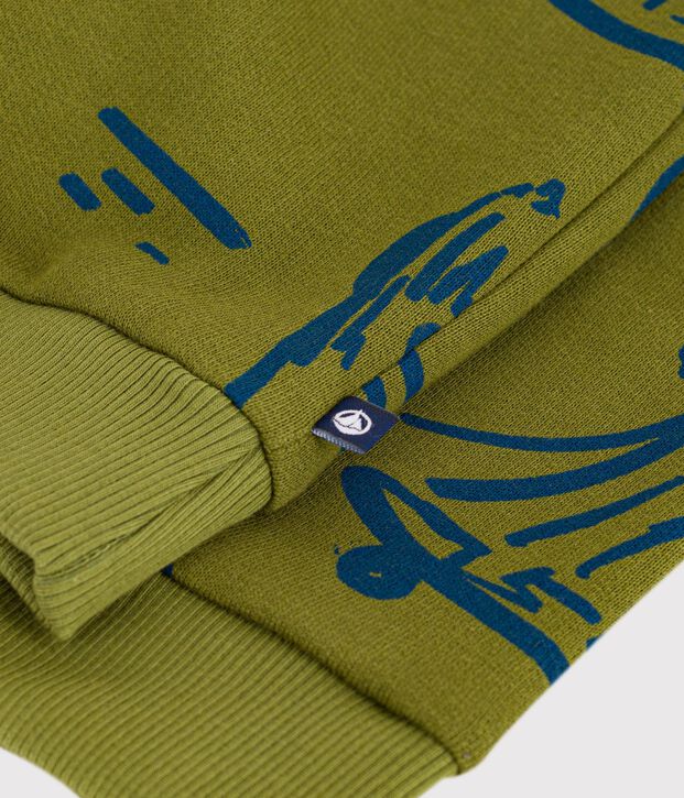 Sudadera infantil de algod&oacute;n con estampado azul/azul