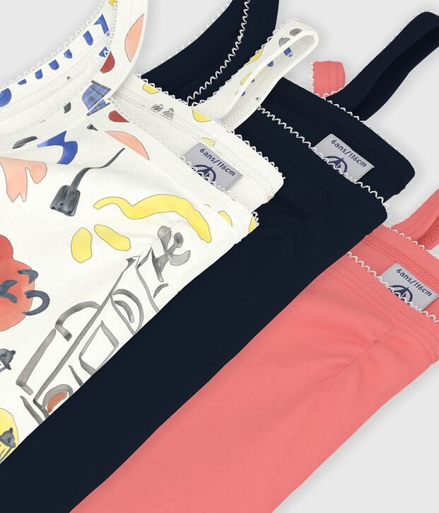 Juego de camisetas de tirantes infantiles de algod&oacute;n con estampado &Oacute;pera multicolor