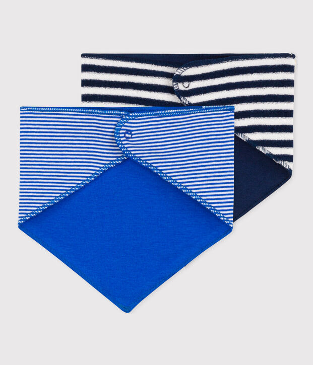 Juego de 2 bandanas a rayas para beb&eacute; multicolor