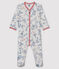 Pijama de punto para beb&eacute; blanco/multicolor