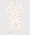 Pijama de algodón con cangrejos para bebé blanco MARSHMALLOW/blanco MULTICO