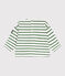 Camiseta marinera bebé en algodón grueso verde MARSHMALLOW/ PALMERAIE