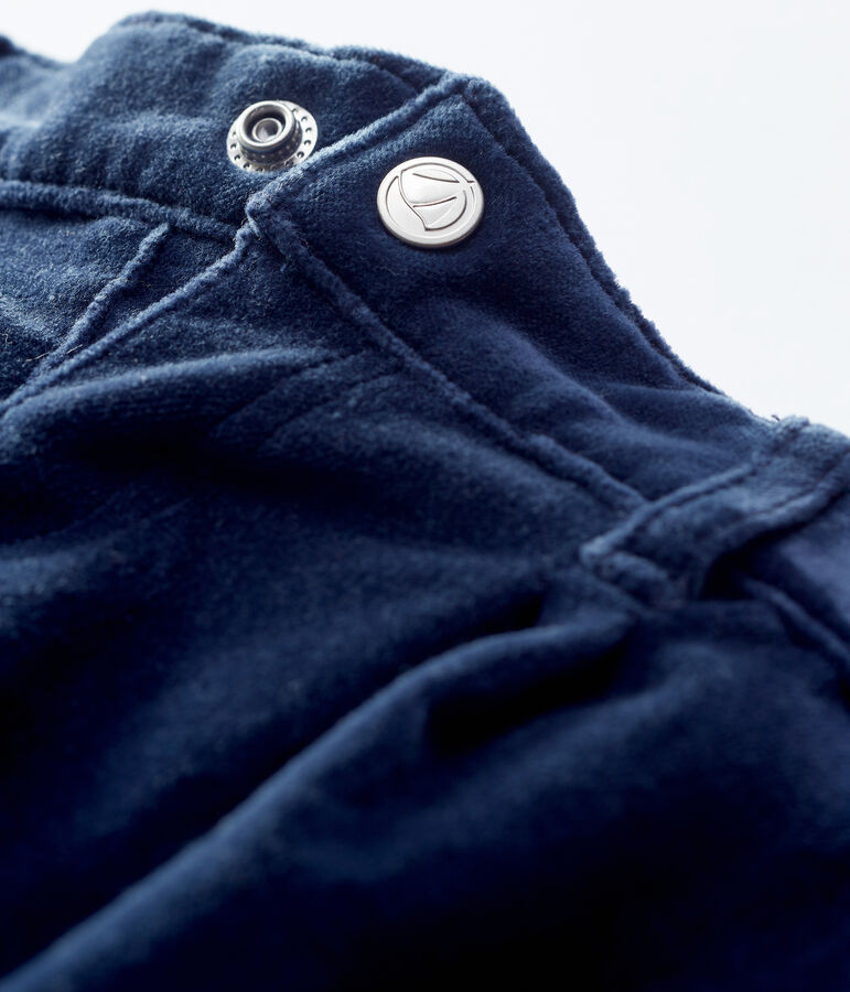Pantal&oacute;n de terciopelo de beb&eacute;. azul