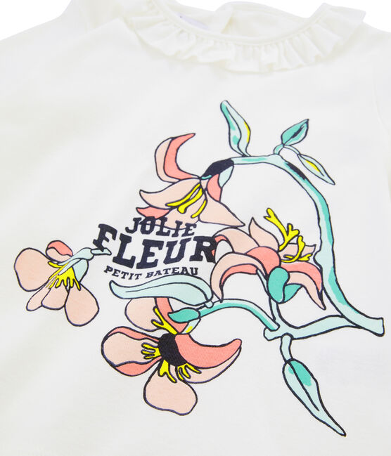 Camiseta de niña blanco MARSHMALLOW