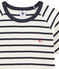 Pijama corto de rayas marineras de canalé unisex blanco MARSHMALLOW/azul SMOKING