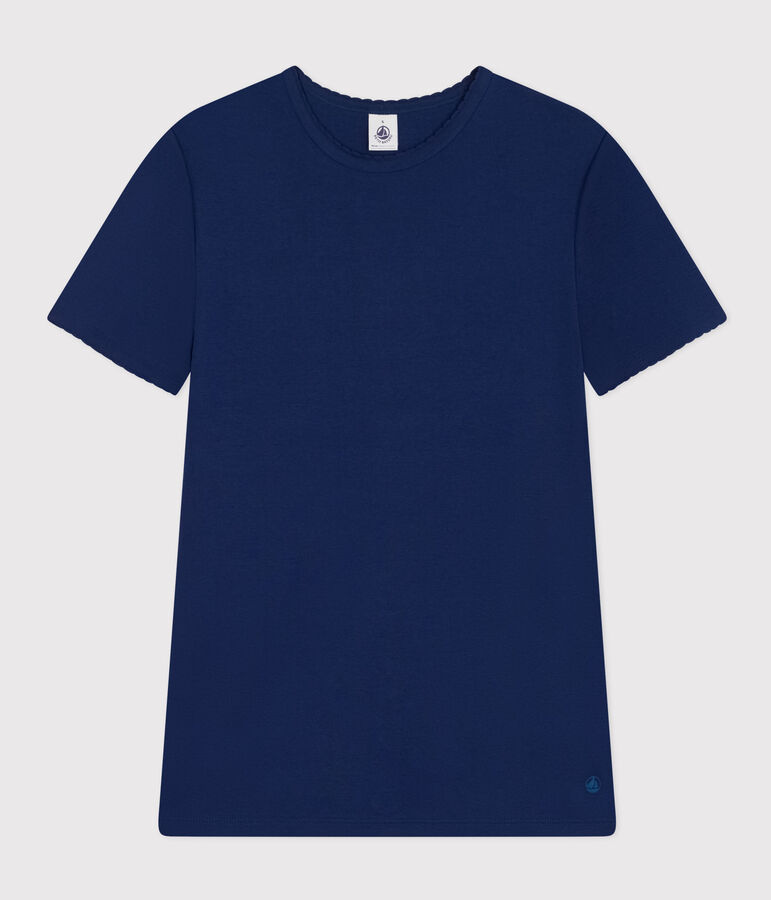 Camiseta L'ICONIQUE de algod&oacute;n de punto cocotte para mujer azul