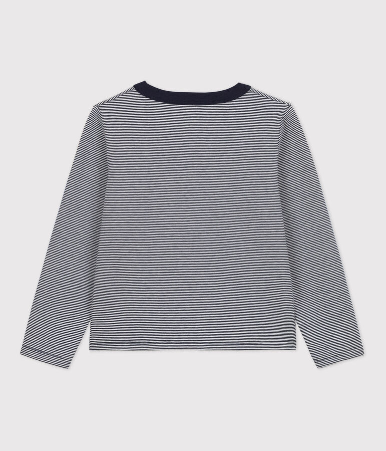 C&aacute;rdigan de punto doble para ni&ntilde;a azul SMOKING/blanco MARSHMALLOW