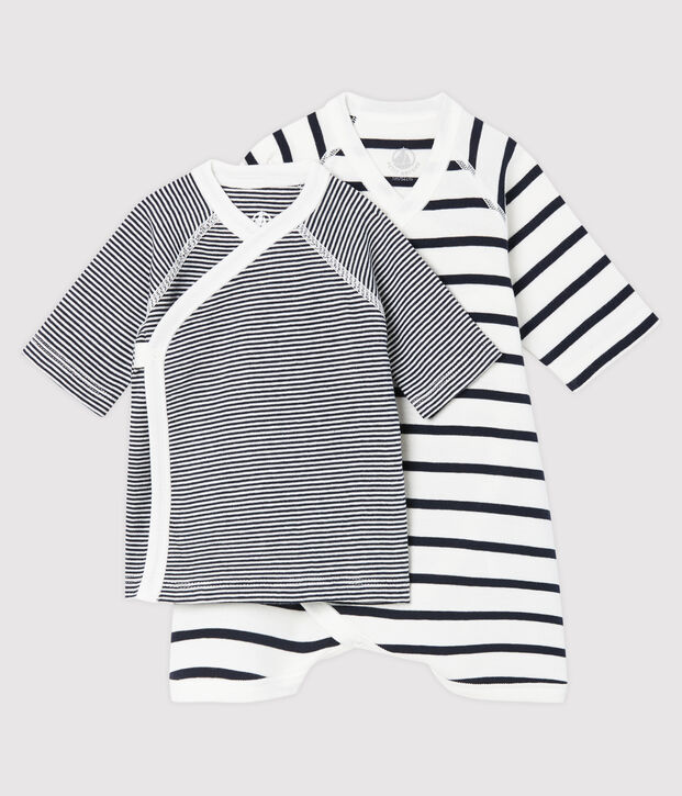 Juego de body kimono y camiseta de punto para beb&eacute; multicolor