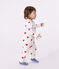Pelele sin pies de algodón con corazón de bebé blanco MARSHMALLOW/rojo TERKUIT