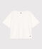 Camiseta LE BOXY de algodón para mujer blanco MARSHMALLOW