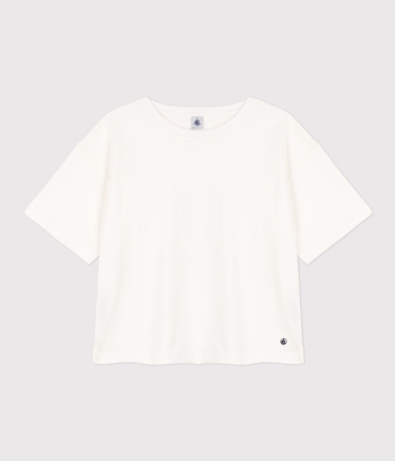 Camiseta LE BOXY de algod&oacute;n para mujer blanco