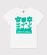 Camiseta de manga corta de algodón de niña