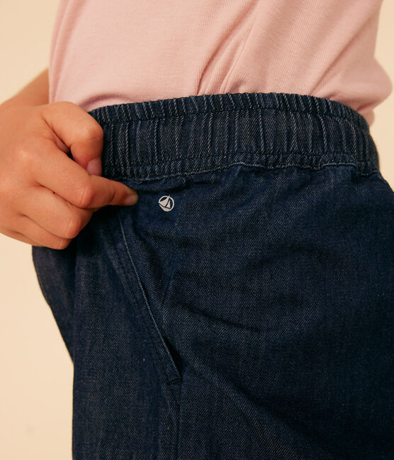 Shorts de tejido vaquero ligero para niña azul DENIM