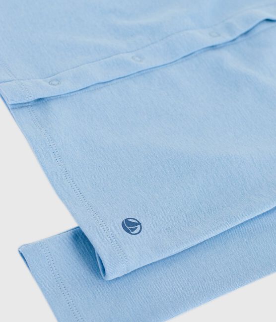 Cárdigan infantil liso de algodón azul FLO