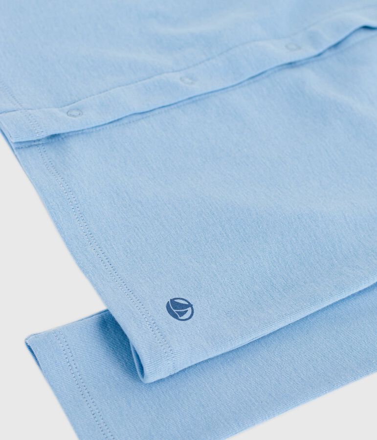 C&aacute;rdigan infantil liso de algod&oacute;n azul