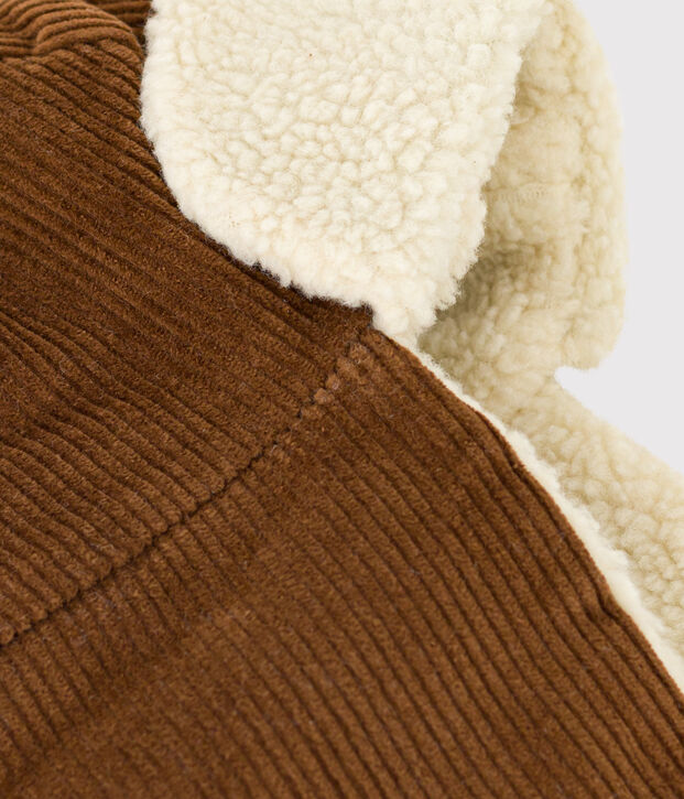 Gorro chapka de terciopelo para ni&ntilde;o/ni&ntilde;a marron