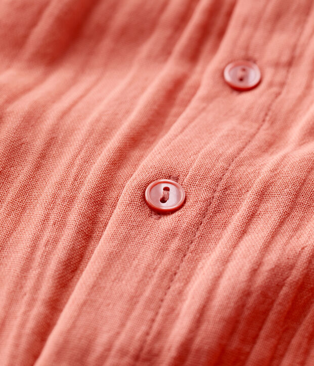 Mono largo liso de gasa de algod&oacute;n ecol&oacute;gico de beb&eacute; rosa