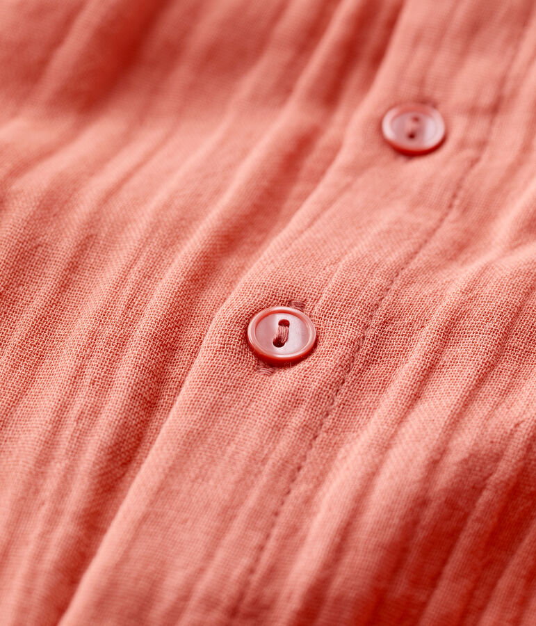 Mono largo liso de gasa de algod&oacute;n ecol&oacute;gico de beb&eacute; rosa