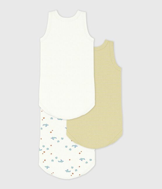 Juego de bodies de algodón sin mangas con estampado de tortugas para bebé variante 1