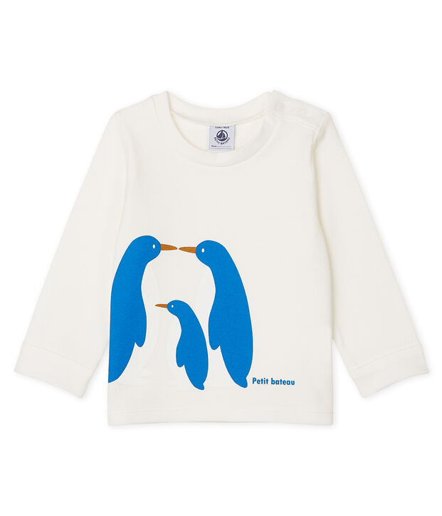 Camiseta de manga larga para beb&eacute; ni&ntilde;o blanco