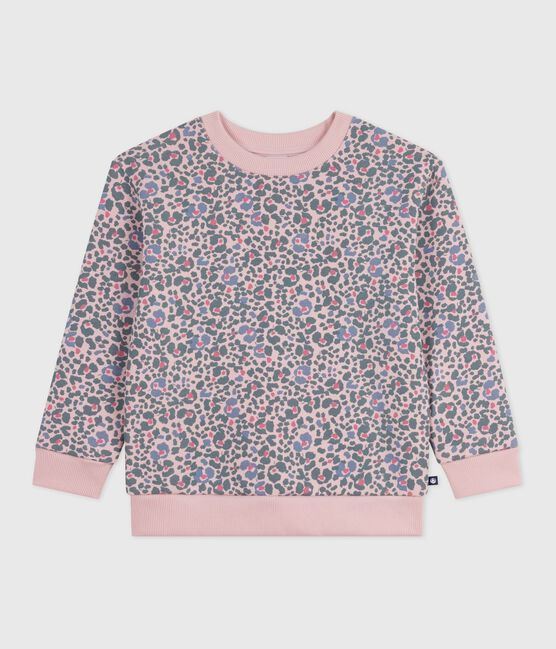 Sudadera infantil de algodón con estampado rosa JOLI/blanco MULTICO