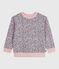 Sudadera infantil de algodón con estampado rosa JOLI/blanco MULTICO