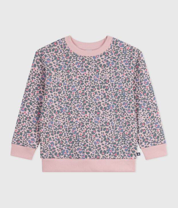 Sudadera infantil de algod&oacute;n con estampado rosa/multicolor
