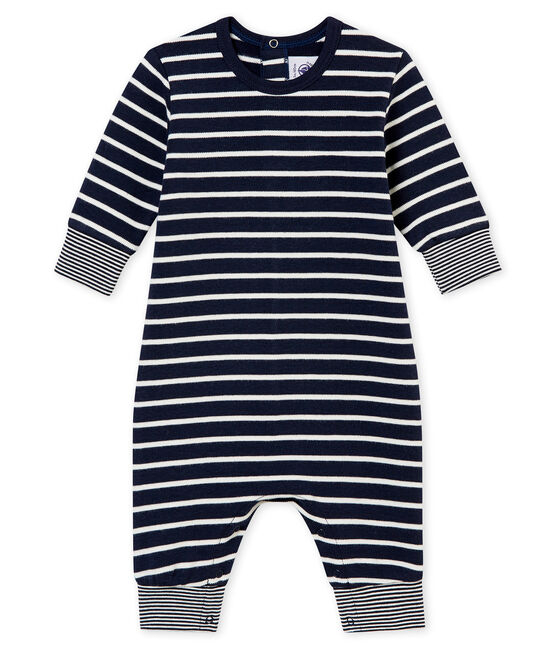 Pelele largo icónico para bebé niño azul SMOKING/blanco MARSHMALLOW