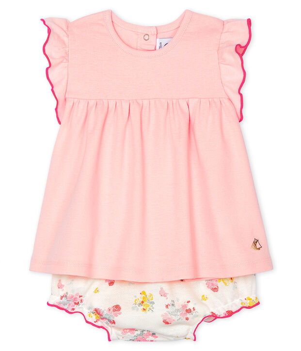 Conjunto de dos piezas para beb&eacute; ni&ntilde;a rosa/multicolor