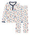 Pijama de tela túbica para niño blanco MARSHMALLOW/blanco MULTICO