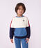 Sudadera infantil lisa colorblock de algod&oacute;n crudo/multicolor
