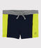Short de baño ecorresponsable para bebé niño azul SMOKING/amarillo JAUNE