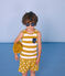 Shorts de playa infantiles para niño amarillo BAMBOO/blanco MARSHMALLOW