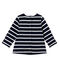 Blusa para bebé niña con rayas marineras azul SMOKING/blanco MARSHMALLOW