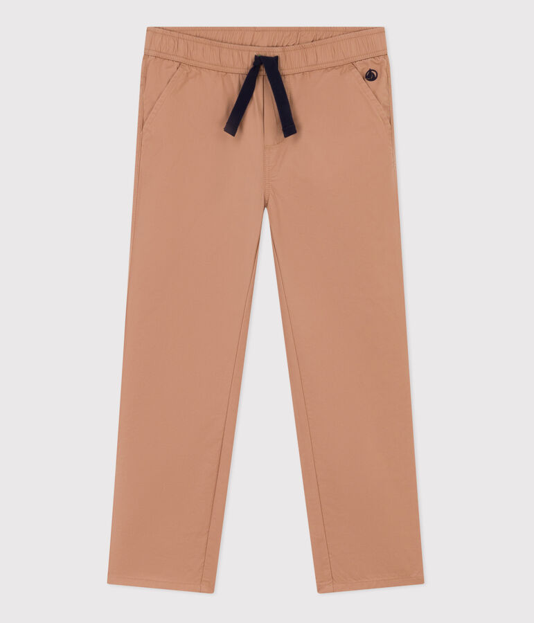 Pantal&oacute;n de corte normal de sarga de algod&oacute;n de ni&ntilde;o beige