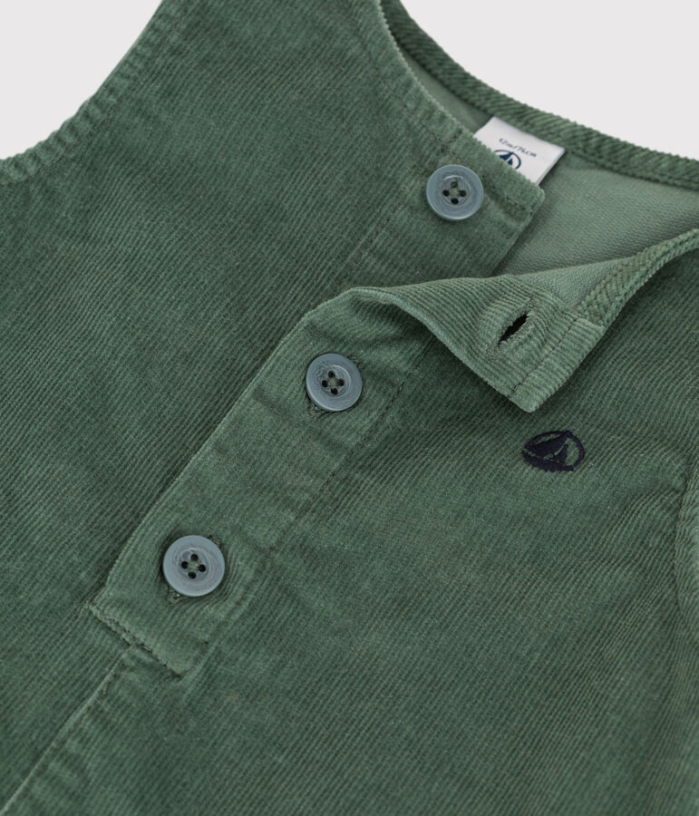 Mono largo de pana para beb&eacute; verde