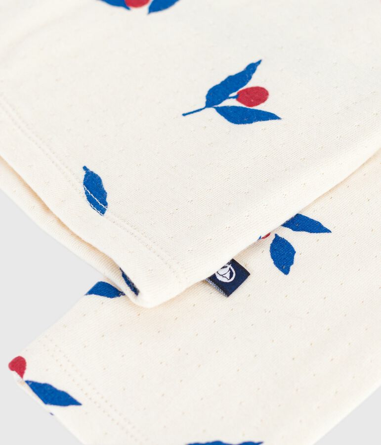 Camiseta infantil de algod&oacute;n de manga larga con estampado crudo/multicolor