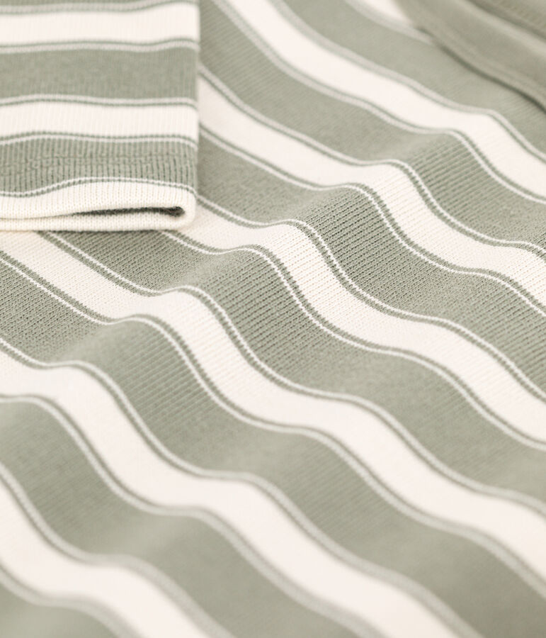 Marinera de algod&oacute;n grueso para ni&ntilde;o/ni&ntilde;a verde/crudo