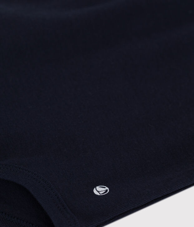 Body liso de algod&oacute;n con cuello de polo para beb&eacute; azul/azul