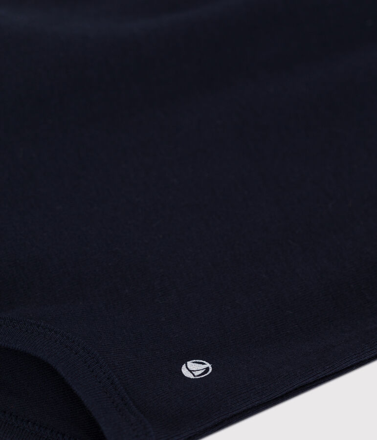 Body liso de algod&oacute;n con cuello de polo para beb&eacute; azul/azul