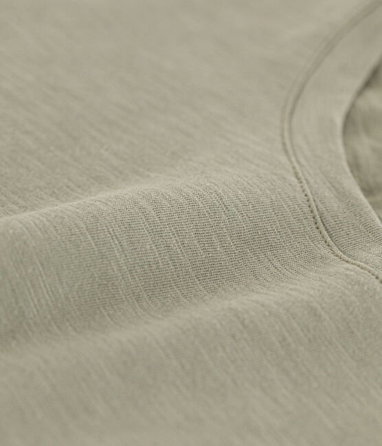 Camiseta LA RECTA de algodón con cuello redondo para mujer verde MARECAGE