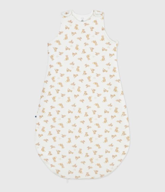 Saco de terciopelo para bebé con estampado de leopardo TOG 3 blanco MARSHMALLOW/blanco MULTICO