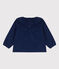 Blusa de micro pana de manga larga para bebé BLEU FONCE