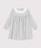 Vestido infantil liso de manga larga de franela gris FUMEE CHINE