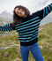 Jersey marinero de lana para mujer azul/azul