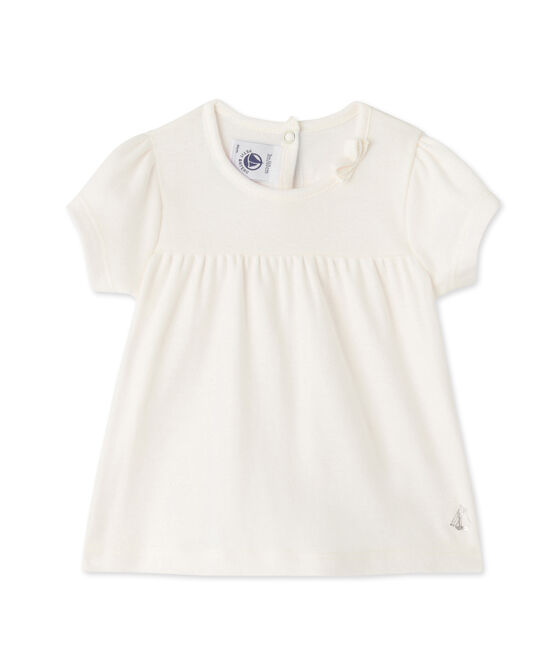 Camiseta para bebé niña blanco MARSHMALLOW
