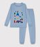 Pijama infantil de terciopelo azul